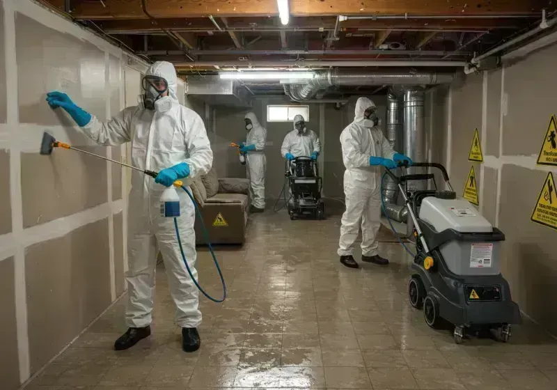 Basement Moisture Removal and Structural Drying process in Belle Fourche, SD